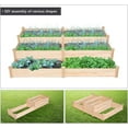 thumbnail image 4 of 8×2ft Wooden Horticulture Raised Garden Bed Divisible Elevated Planting Planter Box for Flowers/Vegetables/Herbs in Backyard/Patio Outdoor, Natural Wood, 95 x 25 x 11in, 4 of 9