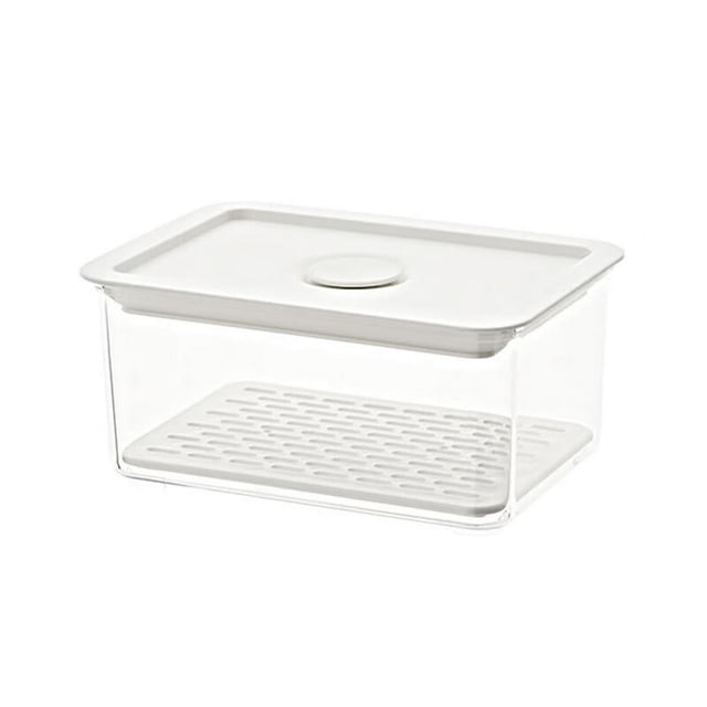 Food Preservation Box Plastic Refrigerator Food Preservation Storage Drain Box Container with Lid