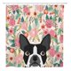 thumbnail image 1 of Cortina de Ducha ABPHQTO Boston Terrier Perro Florales Dibujos Animados 150x180 cm, 1 of 1