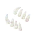 thumbnail image 4 of Fiocias 8 Pieces Guzheng Finger Picks for Adult Curved Double Sided Nail Covers Finger Nail Protectors Sturdy Compact Material Comfortable Design Suitable for Learning Performance String style B, 4 of 8