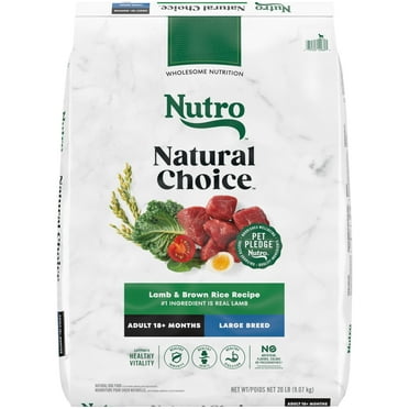Nutro Natural Choice Adult Large Breed Dry Dog Food, Lamb And Brown Rice Recipe, 20 Lbs.