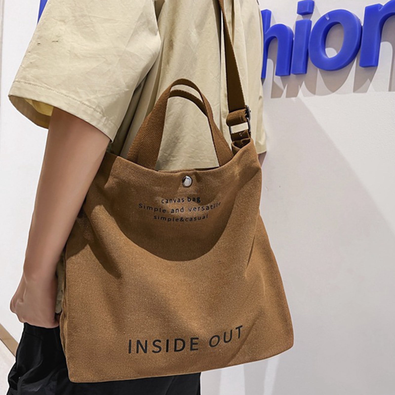2023 NEW Crossbody Bag Canvas Shoulder Bag for Women Girl Handbag Leisure Tote Bag Fashion School Messenger Bag Book Bag