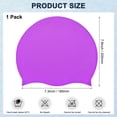thumbnail image 3 of Uxcell Gorro de Natación de Silicona 1-Pack para Mujeres y Hombres, Sombrero de Natación Impermeable No Deslizante Duradero [Morado], 3 of 6
