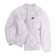 thumbnail image 2 of BLTIBY Long Puffer Jacket for Women Quilted Button Down Zip Up Long Sleeve Outerwear Padded Solid Color Short Winter Coat White XXL, 2 of 3