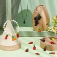 thumbnail image 4 of 70 piezas de 10 estilos de cuentas de vidrio soplado con forma de frutas y verduras: colgantes con forma de pimiento, berenjena, fresa y calabaza en 3D., 4 of 5