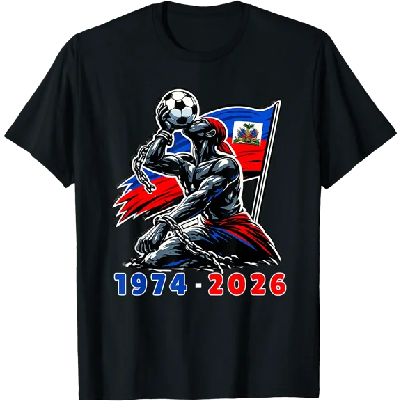 Haiti Soccer Fan Football Lover Ayiti Heritage Pride T-Shirt