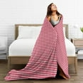 thumbnail image 5 of ZICANCN Anti-Pilling Flannel Bed Throw Blankets Red Plaid , Couch Ultra Soft Micro Fleece Sofa Bed Camping Travel Blanket for Adults 50"x40", 5 of 8