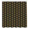 thumbnail image 2 of Ambesonne Floral Shower Curtain, Interlacing Ivy Leaves Art, 69"Wx75"L, Black Fern Green Camel, 2 of 4