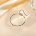 thumbnail image 3 of 2mm 3mm 5mm Width Stainless Steel Oval Shape Bean Beads Style Chain Bracelet, 3 of 10