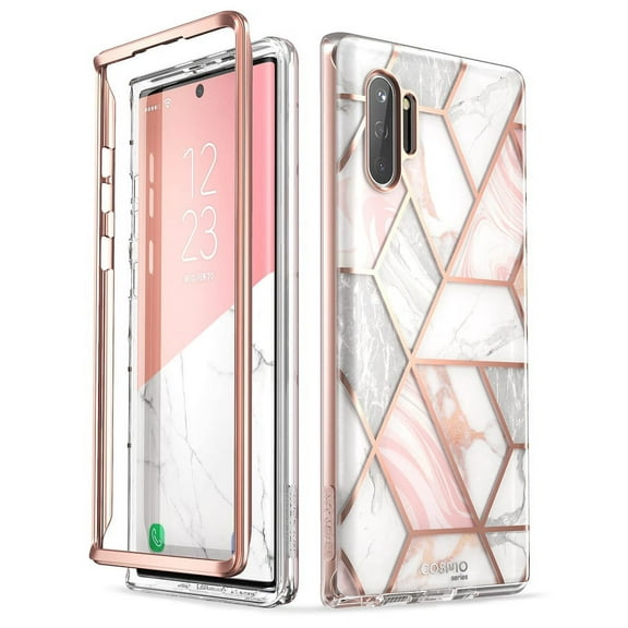 i-Blason Cosmo Series Case Designed for Galaxy Note 10 (2019 Release), Protective Bumper Marble Design Without Built-in Screen Protector(Marble)