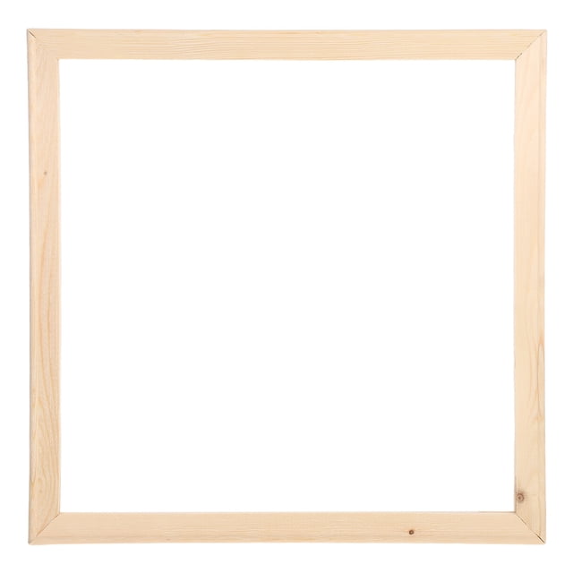 Bastidor de lienzo DIY: Marco de madera maciza de 40 x 40 cm con clavos para pintura al óleo, pósteres y arte digital - Bordes lisos