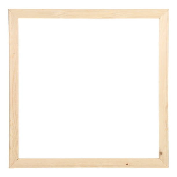 Bastidor de lienzo DIY: Marco de madera maciza de 40 x 40 cm con clavos para pintura al óleo, pósteres y arte digital - Bordes lisos