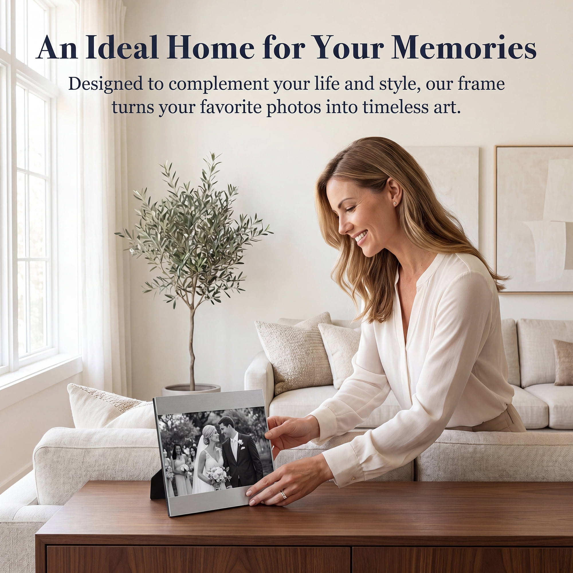 Unique Bargains Metal Picture Frame Premium Memorial Photo Frame Horizontal Silver 4" x 6"
