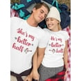 thumbnail image 2 of He's My Better Half T-Shirt Women -Smartprints Designs, Female x-Large, 2 of 4