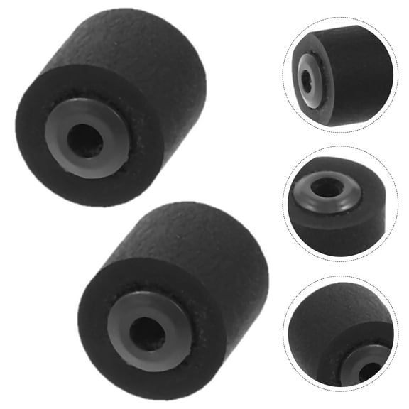 UNOMOR 12pcs Replacement Tape Dispenser Wheel Black Plastic for Wear Resistance in Recorder Repair