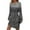Gray, variant on Women's Fashion Round Neck Color Block Long Sleeve Dress, Fall Winter Comfortable Bodycon Dress, Office Work Chic Dress,3XL