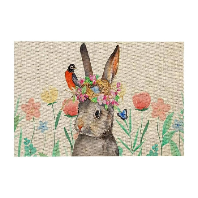 TIELUTT Easter Bunny Carpet Kitchen Floor 40*60cm Comfort Blanket Carpet Scraps 9x10 Area Rugs for Living Room Area Rug for Bedroom Living Room Blankets Fall