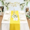 thumbnail image 6 of Yellow Table Runner Set of 5 Satin Table Runners Wedding Table Runners Silk Smooth Fabric for Party Birthday Reception Table Decorations 12x108 inch, 6 of 6