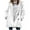 #4-White, variant on Patlollav Womens Coats Plus Size Solid Plus Velvet Coat Long Sleeve Horn Buckle Pocket Overcoat Jackets