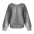 thumbnail image 5 of Fesfesfes Women Cardigan Women Long Sleeve T-Shirt Fall Sweater Cardigan Solid Blouse Tops Under $10, 5 of 5