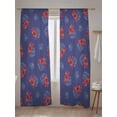 thumbnail image 5 of Marine Life Sheer Curtains 2 Panels Set Vintage Red Lobster Shell Coral Lihgt Filtering Rod Pocket Voile Drape, Semi Sheer Window Curtains for Bedroom Living Room, 52"x96", 5 of 5