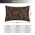 thumbnail image 2 of Fotbe Burgundy Peony Flowers Funda de Almohada Decorativa Estilo Occidental, Lujo en Algodón, Fundas para Almohadas King, Cojín Estampado para Decoración del Hogar-20"x30", 2 of 6