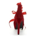thumbnail image 6 of Ellie Shoes E-517-Claissa 5 Bootie with satin ruffleand tie Red Velvet / 7, 6 of 6