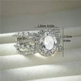 thumbnail image 4 of K-KED Fashion 925 Silver Women Cubic Zirconia Rings Wedding Delicate Jewelry Gifts Size 6-10-Style 1-8, 4 of 6