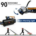 thumbnail image 4 of Linterna frontal LED, 8 modos, recargable por USB, 12000 lúmenes, resistente al agua IPX4, linterna frontal para pesca, camping, lectura, senderismo, ciclismo Xemadio GX-177, 4 of 7