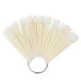 thumbnail image 1 of CNKOO 50Pcs Fan-shape Nail Art Tips Polish Board Display Practice Sticks Manicure Tool, 1 of 7
