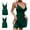 Green, variant on Lace Trim Slit Nightgown Lace Trim Side Sleep Dress Slit Bowknot Decor Sleep Spaghetti Dress, Two-Piece Loungewear Sets with Drawstring Waist, Anti-Pill Brushed Sleep Sets for Durability