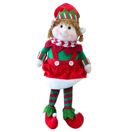 Plush Elf Elves Dolls Toy Christmas Tree Ornaments Xmas Decor Year Gifts