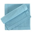 thumbnail image 4 of Fingercraft Dinner Napkins, 100% Cotton Hemstitched Cloth Napkin, 20in x 20in, 12 Pack, Aqua, 4 of 6