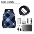 thumbnail image 6 of Single Side Full Backpack 16.1×11.8×4.5in Large Capacity Breathable Shoulder Belt Leisure Simple And Strong Bearing Capacity Argyle Plaid Blue_3, 6 of 8
