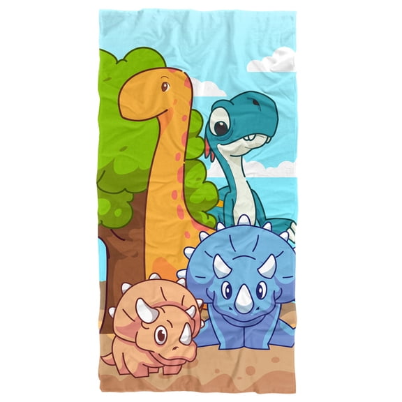 Adorable Dino Portrait Beach Towel 30' X 60'