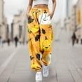 thumbnail image 2 of Womens Pants Festival Sweatpants Printed Drawstring With0Pockets Cartoon Orange Trousers Pants for Women S, 2 of 4
