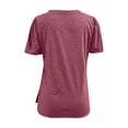 thumbnail image 5 of Raeneomay Casual Plus Size Tunics Tops Women's Casual Loose Solid Color Shoulder Insert Round Neck Short Sleeved T-Shirt Loose Top Short Sleeved Round Neck Top/Shirt, 5 of 6