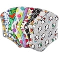 thumbnail image 2 of 10PC Reusable Menstrual Pads,Bamboo Cotton Panty Liner Washable Reusable Menstrual(Random pattern), 2 of 5