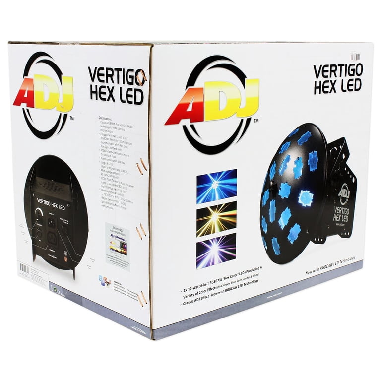 2) American DJ VERTIGO HEX LED 12w 6-Color Dance Floor FX Lights +
