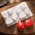 thumbnail image 4 of Silicone Diamond Heart Shaped Cake Mold Non-Stick Baking Tool For Mousse Pastry Fruit Dessert 1 Pack, 4 of 9