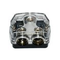 thumbnail image 2 of Distribution Block 1x0 In 2x4 GA Out Block Splitter Fusebox for Car Audio Marine, 2 of 8