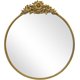 thumbnail image 1 of Espejo redondo clásico, espejo circular de estilo barroco de 28 pulgadas, espejo de pared con marco de metal antiguo, decoración tradicional del hogar para cambiador, baño o recámara, dorado, 1 of 18
