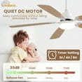thumbnail image 4 of Sofucor 52-Inch Modern Ceiling Fan with LED Light and Remote, 4 of 8