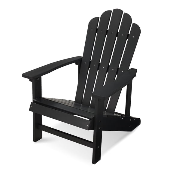 GONICHA Adirondack Chair,All-Weather Poly Lumber Fire Pit Chair for Patio Garden,Black