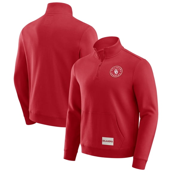 Men's Darius Rucker Collection by Fanatics Crimson Oklahoma Sooners Quarter-Zip Pullover