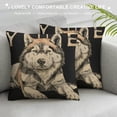thumbnail image 3 of Cute Pet Dog Painting Cotton Linen Throw Pillow Case Cushion Cover Square Animal Shiba Inu with Home is Where My Dog is Love Quotes Pillow Covers Sofa Couch Decor, 3 of 5