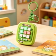 Mini Handheld Electronic Game Console, Portable Keychain Puzzle Game Device, Multi Mode Interactive Game Player, Adjustable Volume Leisure Gadget, Compact Travel Entertainment Toy