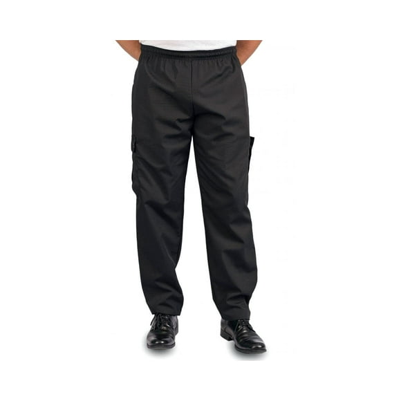 Black Cargo Style Chef Pant, S