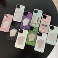 thumbnail image 5 of Designed for iPhone Case,Luxury Tin Foil Pleated Electroplated Sparkly with Make Up Mirror Shockproof Protective Cover Phone Case (iPhone 12,Black), 5 of 6