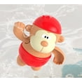 thumbnail image 2 of Baby bath water toy - Monkey Bath Toys for Toddlers and Kids 1-3 2-4 3-5, red Backstroke Monkey Wind Up, Novelty Wind Up Bath and Floating Pool Toys for Babies 0-6 6-12 Months, 2 of 5